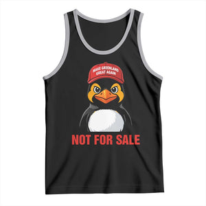 Greenland Is Not for Sale Tank Top Funny Nihilist Penguin FDT Political Meme TS14 Black Athletic Heather Print Your Wear