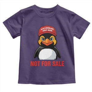 Greenland Is Not for Sale Toddler T Shirt Funny Nihilist Penguin FDT Political Meme TS14 Purple Print Your Wear