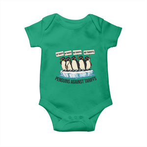 Penguins Against Tariffs Baby Onesie Resist Tariffs Subtle FDT Political Resistance TS14 Irish Green Print Your Wear