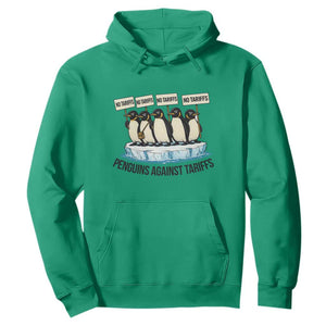 Penguins Against Tariffs Hoodie Resist Tariffs Subtle FDT Political Resistance TS14 Irish Green Print Your Wear