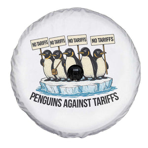 Penguins Against Tariffs Spare Tire Cover Resist Tariffs Subtle FDT Political Resistance TS14 Print Your Wear