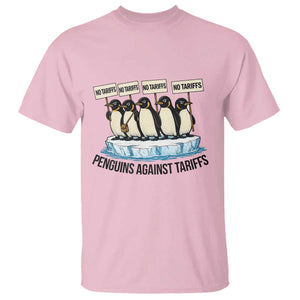 Penguins Against Tariffs T Shirt Resist Tariffs Subtle FDT Political Resistance TS14 Light Pink Print Your Wear