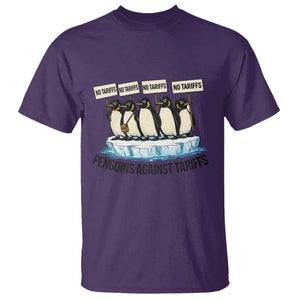 Penguins Against Tariffs T Shirt Resist Tariffs Subtle FDT Political Resistance TS14 Purple Print Your Wear
