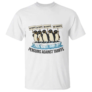 Penguins Against Tariffs T Shirt Resist Tariffs Subtle FDT Political Resistance TS14 White Print Your Wear
