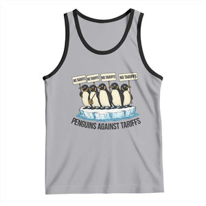 Penguins Against Tariffs Tank Top Resist Tariffs Subtle FDT Political Resistance TS14 Athletic Heather Black Print Your Wear
