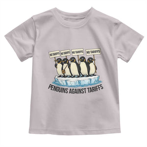 Penguins Against Tariffs Toddler T Shirt Resist Tariffs Subtle FDT Political Resistance TS14 Ice Gray Print Your Wear