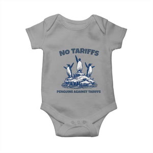 Penguins Against Tariffs Baby Onesie Resist Protest FDT Political TS14 Sport Gray Print Your Wear