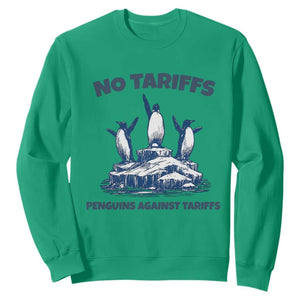 Penguins Against Tariffs Sweatshirt Resist Protest FDT Political TS14 Irish Green Print Your Wear