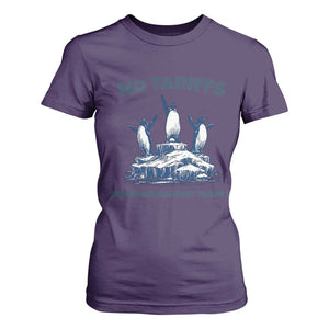 Penguins Against Tariffs T Shirt For Women Resist Protest FDT Political TS14 Purple Print Your Wear