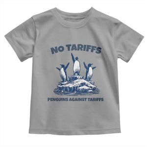Penguins Against Tariffs Toddler T Shirt Resist Protest FDT Political TS14 Sport Gray Print Your Wear