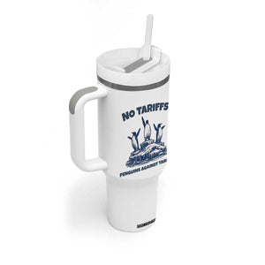 Penguins Against Tariffs Tumbler With Handle Resist Protest FDT Political TS14 Print Your Wear