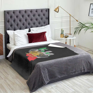 Pahlavi Dynasty Throw Blanket Three Generations Iran Lion and Sun Portrait TS14 Print Your Wear