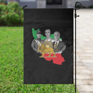 Pahlavi Dynasty Garden Flag Three Generations Iran Lion and Sun Portrait TS14 Print Your Wear