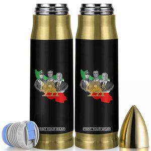 Pahlavi Dynasty Bullet Tumbler Three Generations Iran Lion and Sun Portrait TS14 Black Print Your Wear