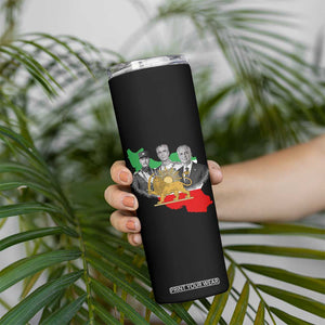 Pahlavi Dynasty Skinny Tumbler Three Generations Iran Lion and Sun Portrait TS14 Print Your Wear
