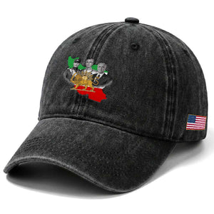 Pahlavi Dynasty Washed Cotton Baseball Cap Three Generations Iran Lion and Sun Portrait TS14 Print Your Wear