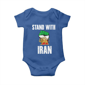 Free Iran Support Iranian MIGA Baby Onesie Stand With Iran TS14 Royal Blue Print Your Wear
