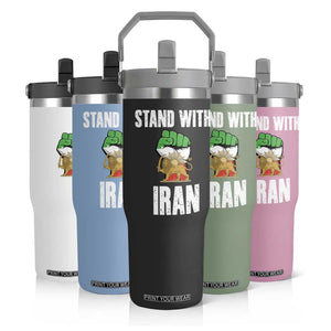 Free Iran Support Iranian MIGA Flip Straw Tumbler Stand With Iran TS14 Print Your Wear