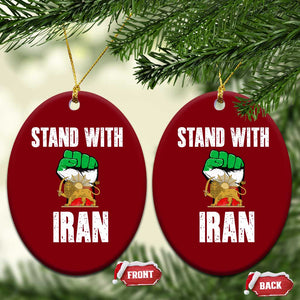 Free Iran Support Iranian MIGA Ceramic Ornament Stand With Iran TS14 Print Your Wear