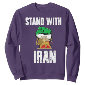 Free Iran Support Iranian MIGA Sweatshirt Stand With Iran TS14 Purple Print Your Wear