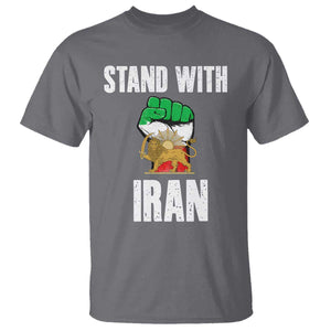 Free Iran Support Iranian MIGA T Shirt Stand With Iran TS14 Charcoal Print Your Wear