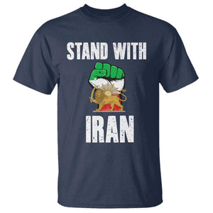 Free Iran Support Iranian MIGA T Shirt Stand With Iran TS14 Navy Print Your Wear