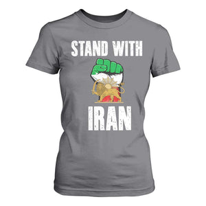 Free Iran Support Iranian MIGA T Shirt For Women Stand With Iran TS14 Charcoal Print Your Wear