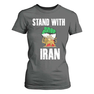 Free Iran Support Iranian MIGA T Shirt For Women Stand With Iran TS14 Dark Heather Print Your Wear