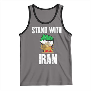 Free Iran Support Iranian MIGA Tank Top Stand With Iran TS14 Deep Heather Black Print Your Wear