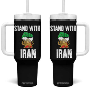 Free Iran Support Iranian MIGA Tumbler With Handle Stand With Iran TS14 One Size: 40 oz Black Print Your Wear