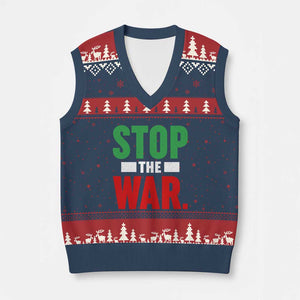 Free Iran Support Iranian MIGA V-Neck Knit Sweater Vest Stop The War TS14 Navy Red Print Your Wear