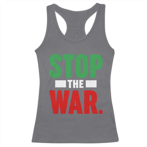Free Iran Support Iranian MIGA Racerback Tank Top Stop The War TS14 Charcoal Print Your Wear
