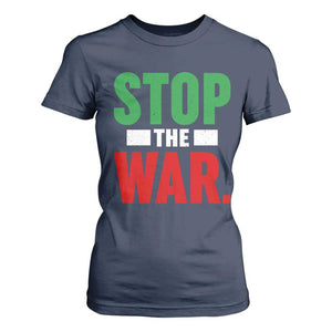 Free Iran Support Iranian MIGA T Shirt For Women Stop The War TS14 Navy Print Your Wear