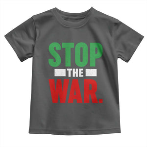Free Iran Support Iranian MIGA Toddler T Shirt Stop The War TS14 Dark Heather Print Your Wear