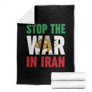 Free Iran Support Iranian MIGA Throw Blanket Stop The War In Iran TS14 Black Print Your Wear
