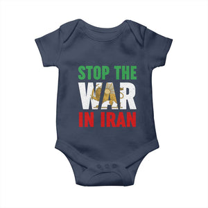 Free Iran Support Iranian MIGA Baby Onesie Stop The War In Iran TS14 Navy Print Your Wear