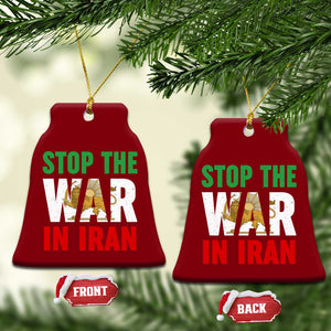 Free Iran Support Iranian MIGA Ceramic Ornament Stop The War In Iran TS14 Print Your Wear