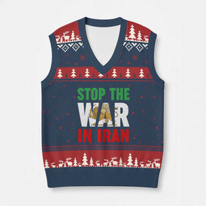 Free Iran Support Iranian MIGA V-Neck Knit Sweater Vest Stop The War In Iran TS14 Navy Red Print Your Wear
