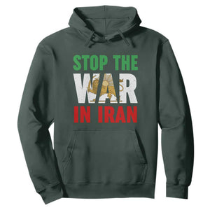 Free Iran Support Iranian MIGA Hoodie Stop The War In Iran TS14 Dark Forest Green Print Your Wear