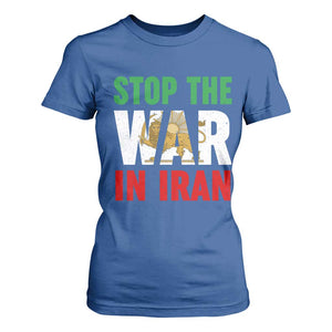 Free Iran Support Iranian MIGA T Shirt For Women Stop The War In Iran TS14 Royal Blue Print Your Wear