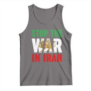 Free Iran Support Iranian MIGA Tank Top Stop The War In Iran TS14 Deep Heather Print Your Wear