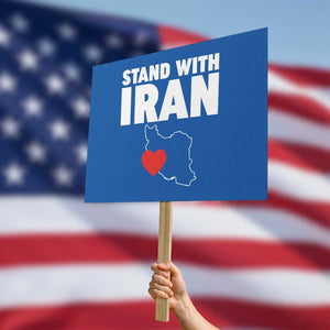 Free Iran Support Iranian MIGA Protest Sign TS14 Horizontal 18" × 24" Blue Print Your Wear