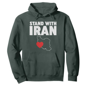 Free Iran Support Iranian MIGA Hoodie TS14 Dark Forest Green Print Your Wear