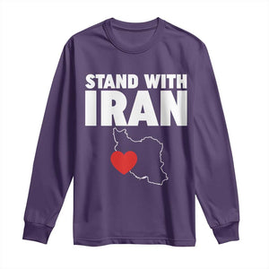 Free Iran Support Iranian MIGA Long Sleeve Shirt TS14 Purple Print Your Wear