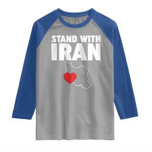 Free Iran Support Iranian MIGA Raglan Shirt TS14 Sport Gray Royal Print Your Wear