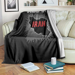 Free Iran Support Throw Blanket Stand With Iran TS14 Print Your Wear