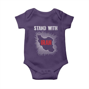 Free Iran Support Baby Onesie Stand With Iran TS14 Purple Print Your Wear