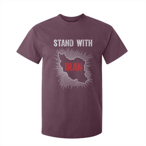 Free Iran Support T Shirt For Kid Stand With Iran TS14 Maroon Print Your Wear