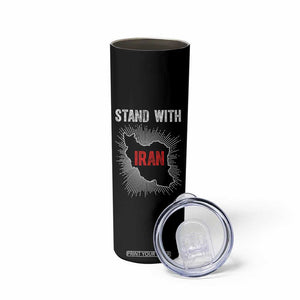 Free Iran Support Skinny Tumbler Stand With Iran TS14 Print Your Wear
