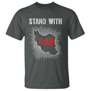 Free Iran Support T Shirt Stand With Iran TS14 Dark Heather Print Your Wear